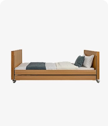 Wooden medical bed