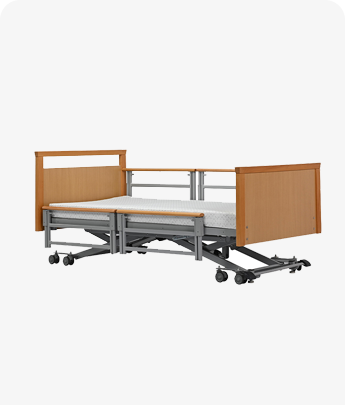 Wooden hospital bed